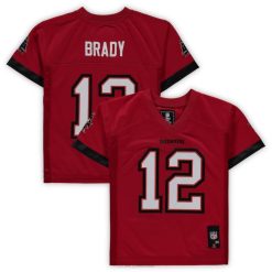 NFL Männer Vorschul-Tampa Bay Buccaneers Tom Brady rotes Replika-Spielertrikot 4R0Z1501 Kleidung
