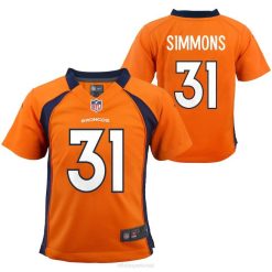 NFL Männer Vorschule Denver Broncos Justin Simmons Nike Orange Game Jersey 4R0Z1807 Kleidung