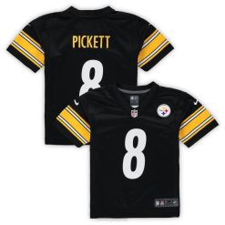NFL Männer Vorschule Pittsburgh Steelers Kenny Pickett Nike schwarzes Spieltrikot 4R0Z845 Kleidung