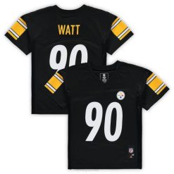 NFL Männer Vorschule Pittsburgh Steelers T.J. Wattschwarzes Replika-Spielertrikot 4R0Z657 Kleidung