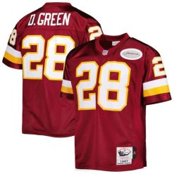 NFL Männer Washington Commanders Darrell Green Mitchell & Ness Burgundy 1994 Authentisches Spielertrikot im Ruhestand 4R0Z2113 Kleidung