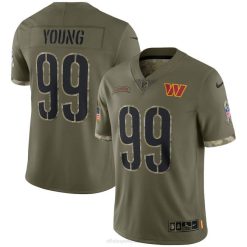 NFL Männer Washington Commanders Nike Olive 2022 Salute to Service Limited Trikot 4R0Z2177 Kleidung