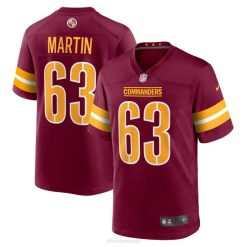 NFL Männer Washington Commanders Wes Martin Nike Burgundy Game Spielertrikot 4R0Z6853 Kleidung