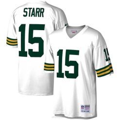 NFL Männer Weißes Legacy-Replika-Trikot der Green Bay Packers Bart Starr Mitchell & Ness aus dem Jahr 1969 4R0Z931 Kleidung